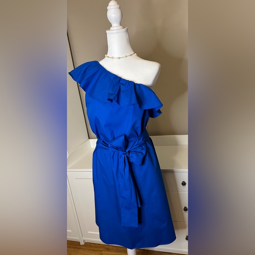 Banana Republic Blue Corsica Ruffle Dress Women’s